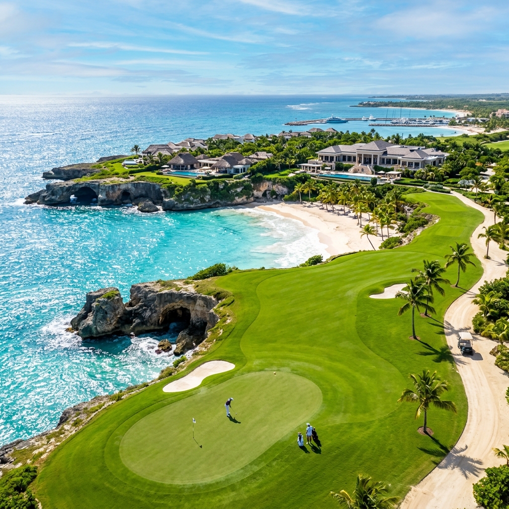 Vista aérea de Cap Cana en Punta Cana